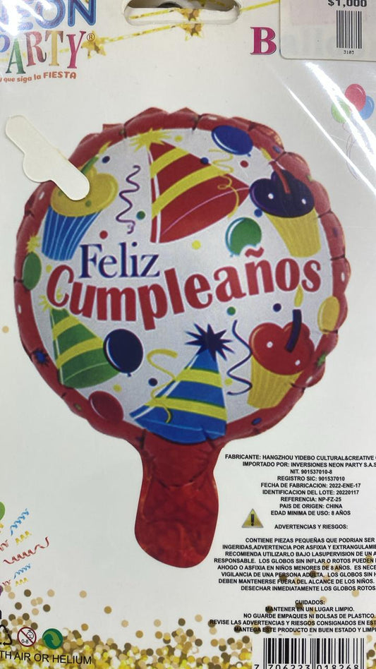 globo metalizado fc gorros