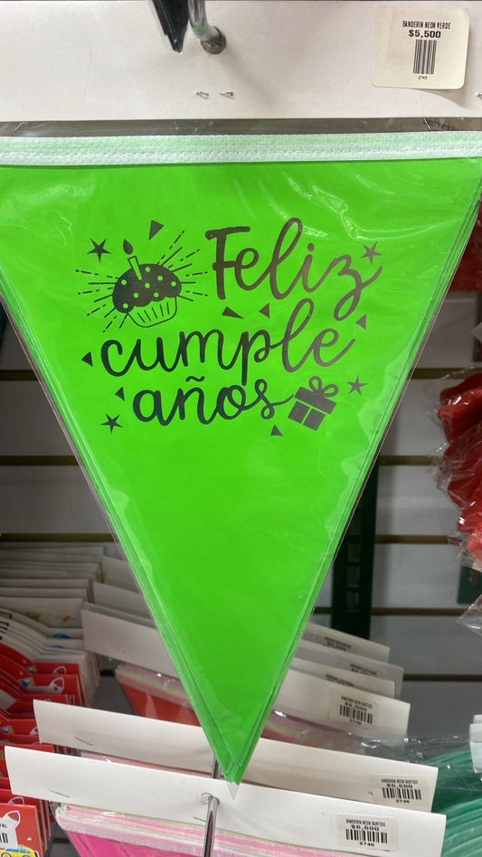 BANDERIN NEON VERDE
