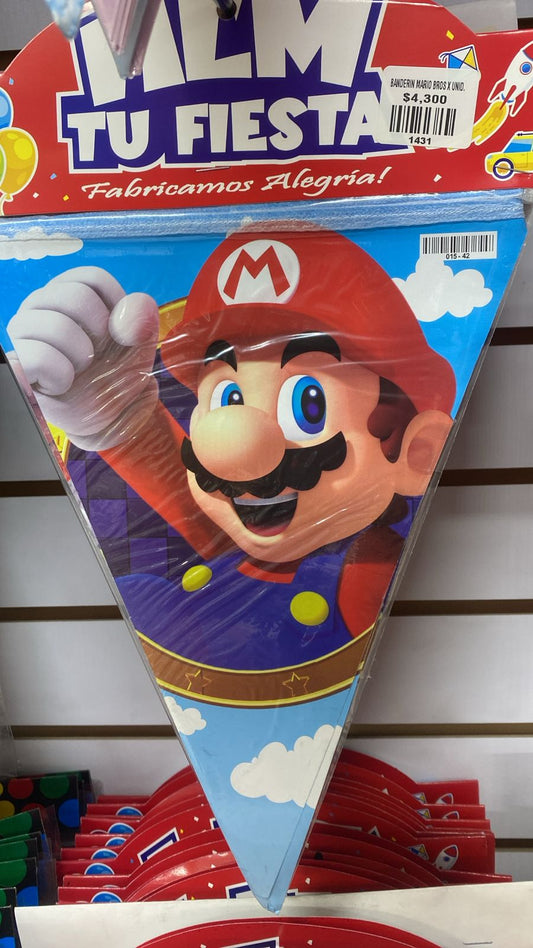 BANDERIN PERSONAJE MARIO BROS