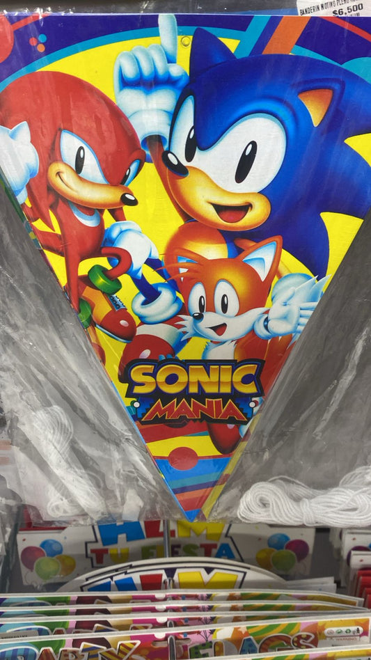 BANDERIN MOTIVO PLANO SONIC