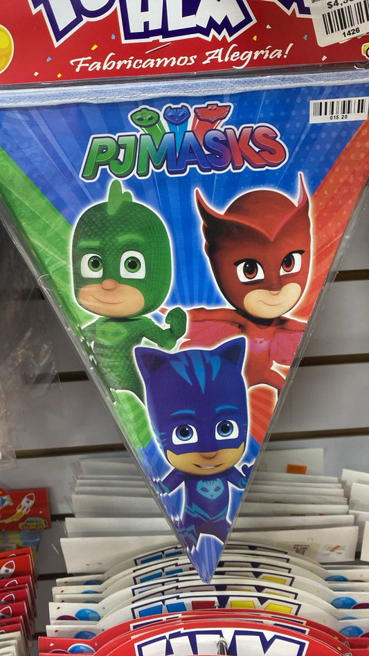 BANDERIN HEROES EN PIJAMA X UNID.
