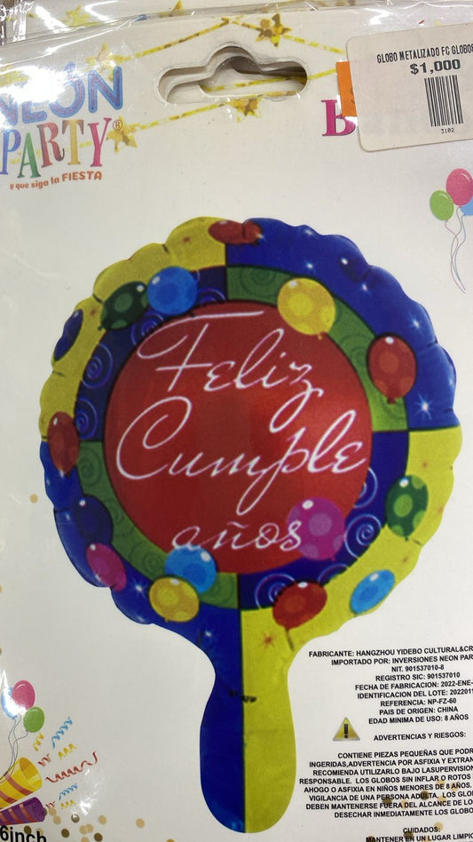 globo metalizado fc globos 6