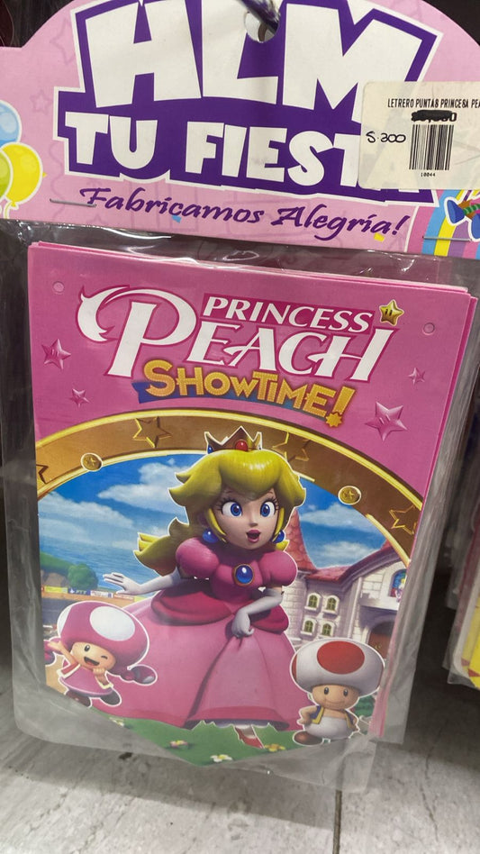 LETRERO PUNTAS PRINCESA PEACH